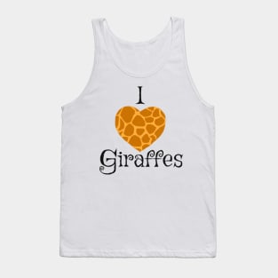 I Love Giraffes Tank Top